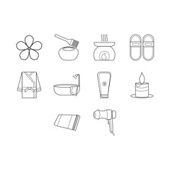 Spa and Beauty Icon Set