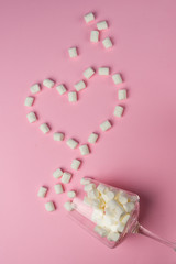 marshmallows in the shape of a heart