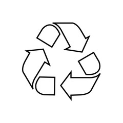 Fototapeta premium recycle icon vector illustration for website and design icon
