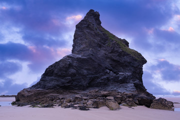 bedruthan sunset cornwall england uk 