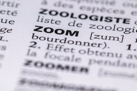 Fototapeta Définition du mot zoom dans le dictionnaire français