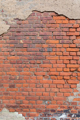 Naklejka premium stary mur z cegły
