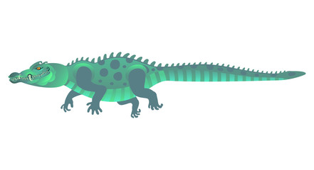 Crocodile. The stylized image of a crocodile. Vector graphics.