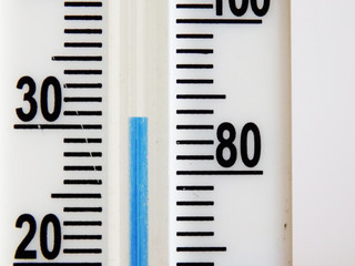 thermometer on white background