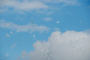 Obraz na płótnie Canvas soap bubbles in the sky