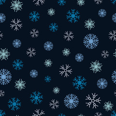 Seamless background with snowflakes