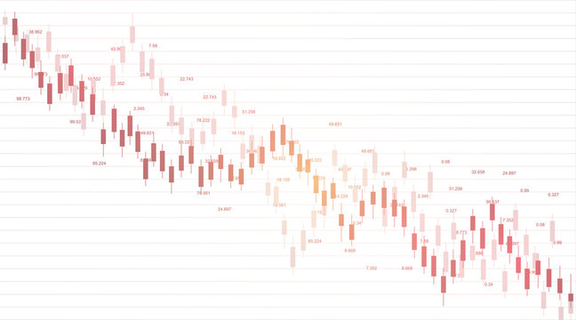 Stock market graph or forex trading chart for business and financial concepts. Stock market data. Bullish point, Trend of graph. Vector illustration.