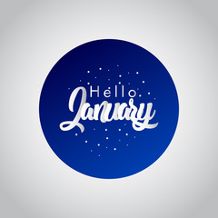 Hello January For Celebrate Moment Background