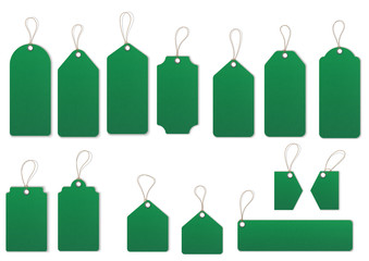 Sale tags and labels vector template set