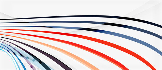 Trendy color stripes lines wave, great design for any purposes. Vector line pattern. Vector geometric background