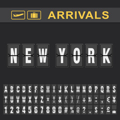 New york Airport Time table for departures