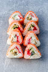 sushi with eel and salmon