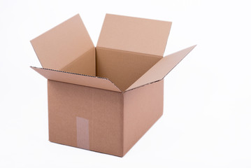 Cardboard box on a white background