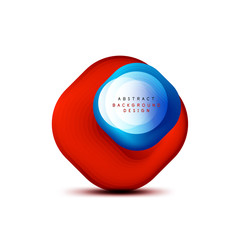 Square geometric banners with 3d smooth blend effect. Digital technology trendy icon design. Vector Illustration For Wallpaper, Banner, Background, Card, Book Illustration, landing page