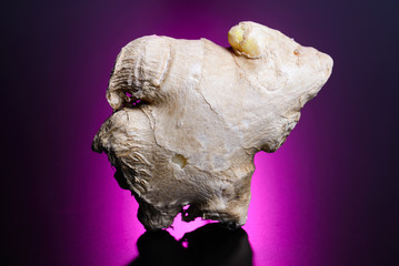 Banana with pink neon background the neon series 