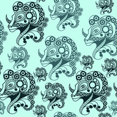 Seamless pattern (texture) with zodiac symbol (astrology, astronomy). Suitable for design: fabric, cloth, wallpaper, wrapping, packaging. Vector illustration.