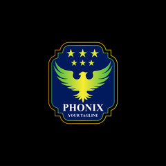 Creative phoenix logo design symbol vector