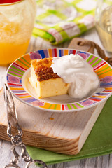Fresh cottage cheese casserole cooked at home