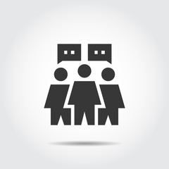 People Talking Icon Vector Illustration