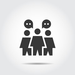 People Talking Icon Vector Illustration