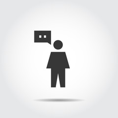 People Talking Icon Vector Illustration