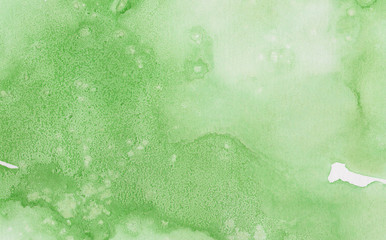Abstract light green watercolor painted paper textured effect background. Spring shades aquarelle illustration for grunge design, vintage card template