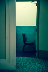 Chair in a corner of a room