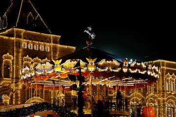 carousel at night, Moscow Red Square