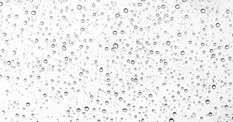 Water drops on glass or rain drop