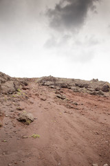 side of mount vesuvius volcano