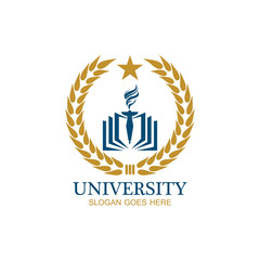 University, Academy, School and Course logo design template