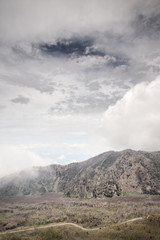 the tops of mountains