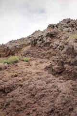 side of mount vesuvius volcano