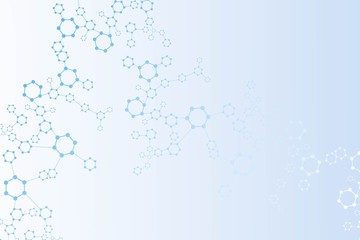 Modern futuristic background of the scientific hexagonal pattern. Virtual abstract background with particle, molecule structure for medical, technology, chemistry, science. Social network vector