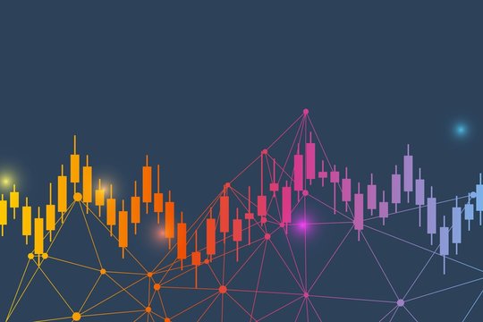 Stock Market Or Forex Trading Graph. Chart In Financial Market Vector Illustration Abstract Finance Background.