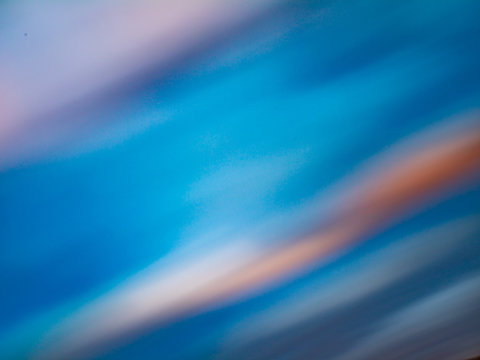 A Blurry Blue Sunset Sky On A Diagonal Axis