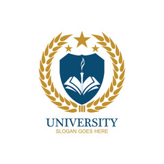 University, Academy, School and Course logo design template