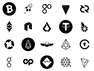 色々な仮想通貨のアイコンセット