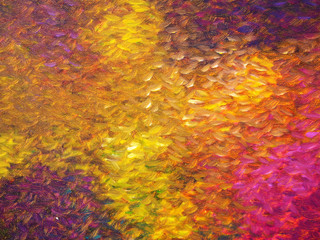 Close up hand draw colorful oil paint abstract background with texture.