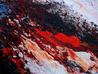 Close up hand draw colorful oil paint abstract background with texture.