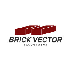 Brick Building logo design vector, Brickwork simple modern logo template, Emblem, Design Concept, Creative Symbol, Icon