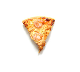 seafood pizza isolated on white background