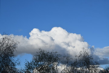 blue sky and clouds