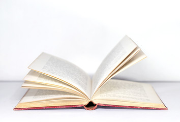 An old book with open pages