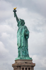Fototapeta premium Three Quarter View of the Statue of Liberty in New York
