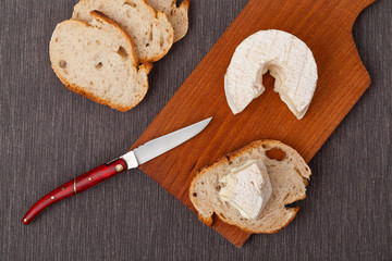 french goat's milk cheese with bread