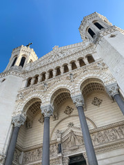 Facade of the cathedral in Lyon, France