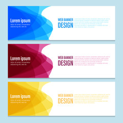 Abstract design of advertising web banner vector isolated