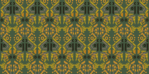 ikat color etnical tribal hand - drawn pattern navajo motif for packing, wallpaper, batik