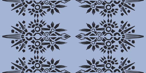 Geometrict pattern etnic indian black ornamental on color background. Navajo motif texture ornate  design for surface print. Home decor.
